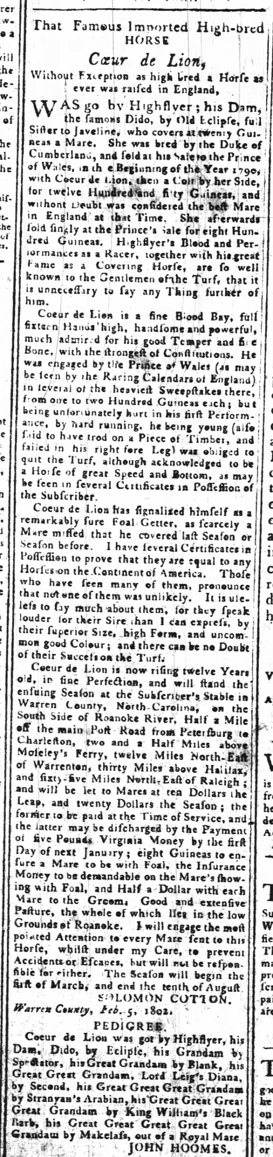 23 Mar 1802, Weekly Raleigh Register, Raleigh, NC - 