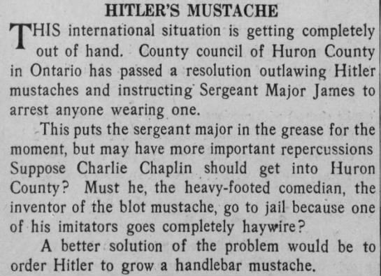 Charlie Chaplin and Hitler's mustache - 