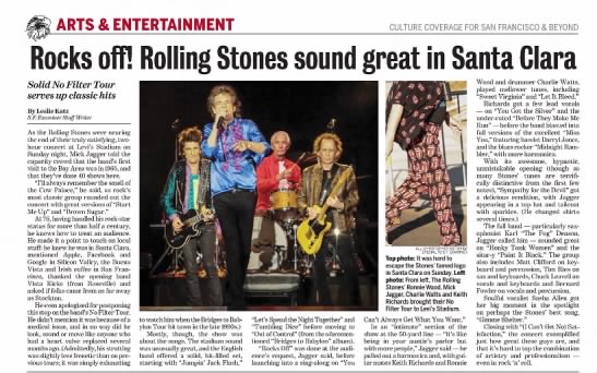 Rocks off! Rolling Stones sound great in Santa Clara - 