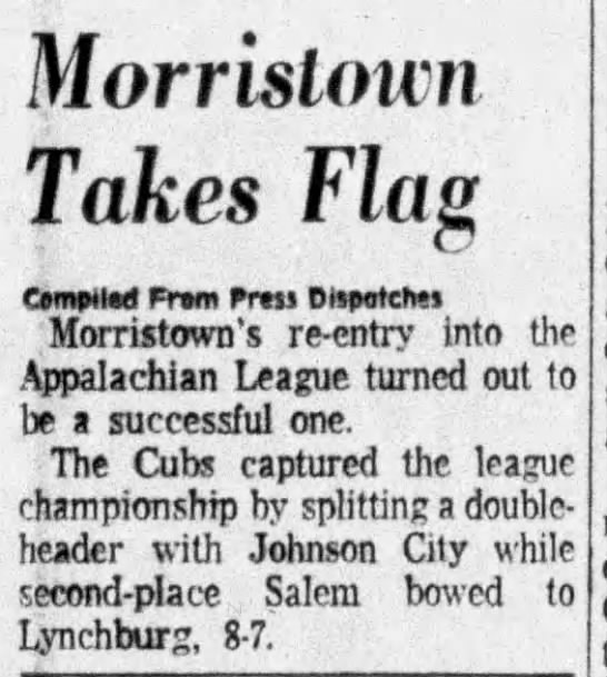 Morristown Takes Flag - 