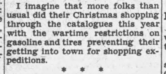 Wartime rations encourage Christmas catalog shopping - 