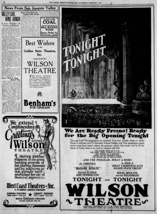 Wilson theatre opening - 