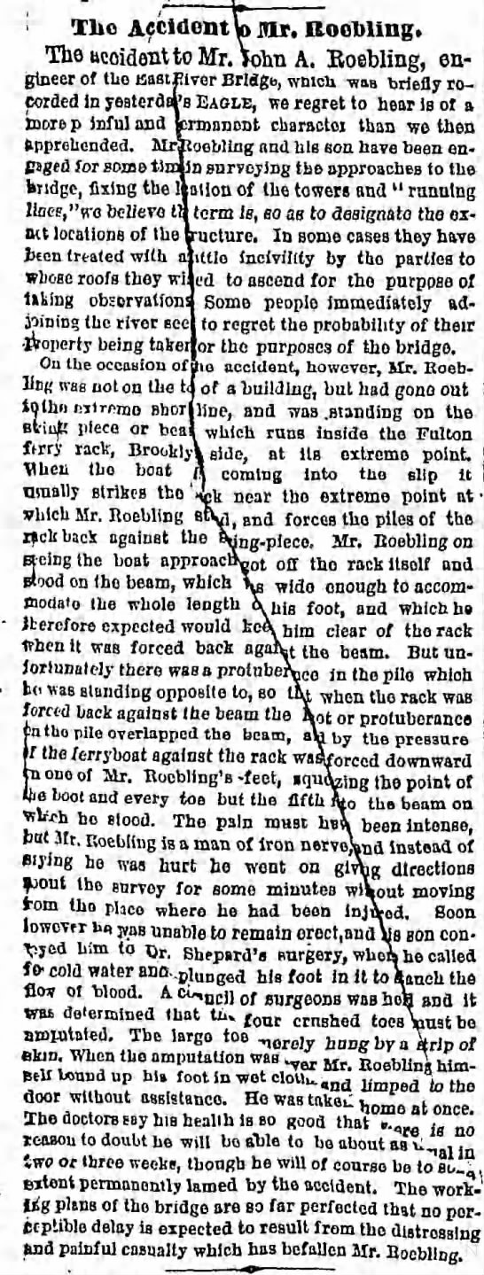 John Roebling ferry accident - 