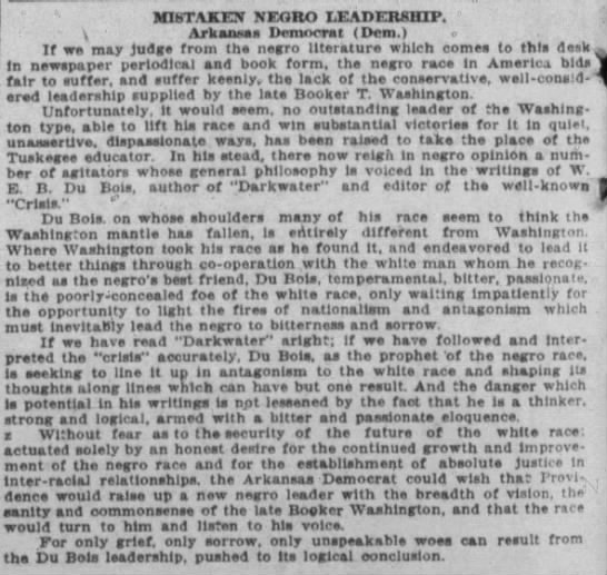 “Mistaken Negro Leadership.” Tulsa Tribune. June 6 1920. - 