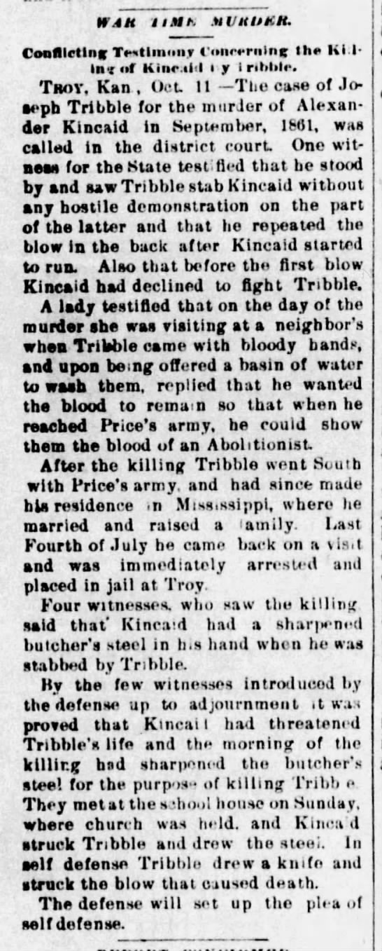 Joseph Tribble tried 29 years following Alexander Kincaid homicide. - 