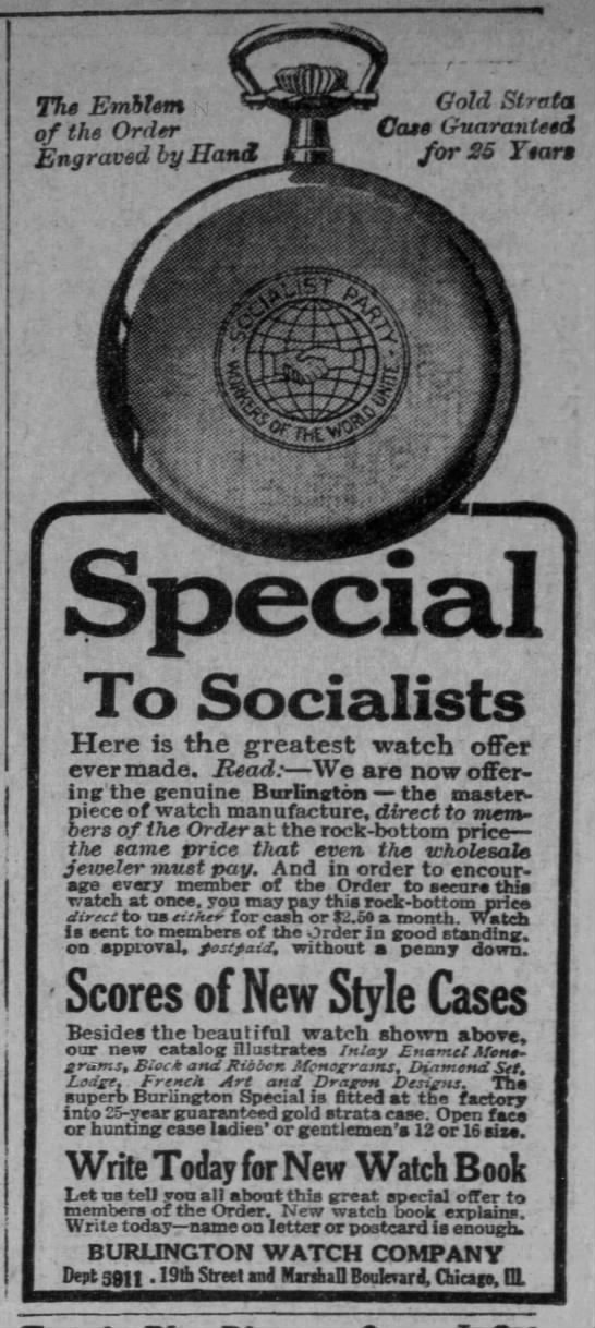 Last advertisement to mention "Burlington Special" - 