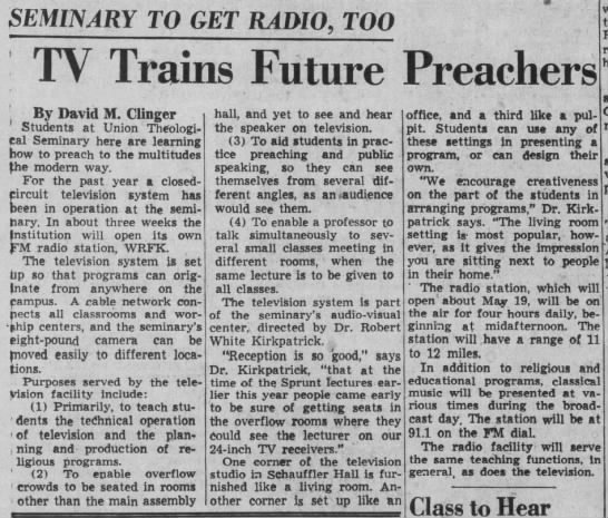 TV Trains Future Preachers - 