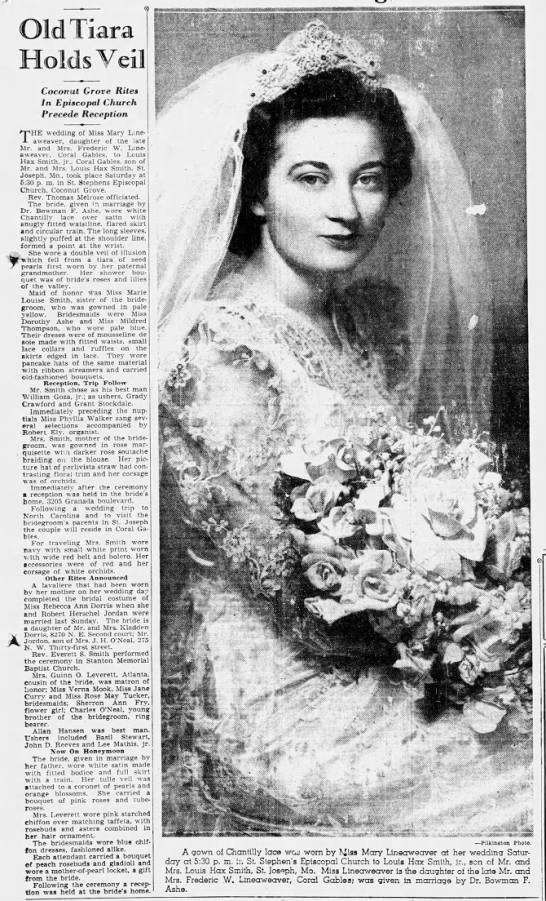 Bride wears her grandmother's wedding tiara - 