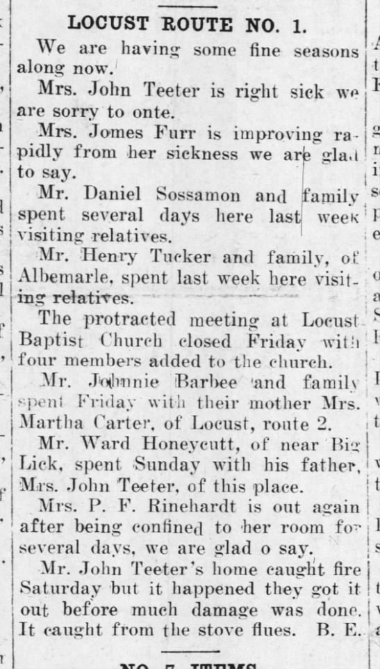 John Teeter Concord Times 13 Aug 1914