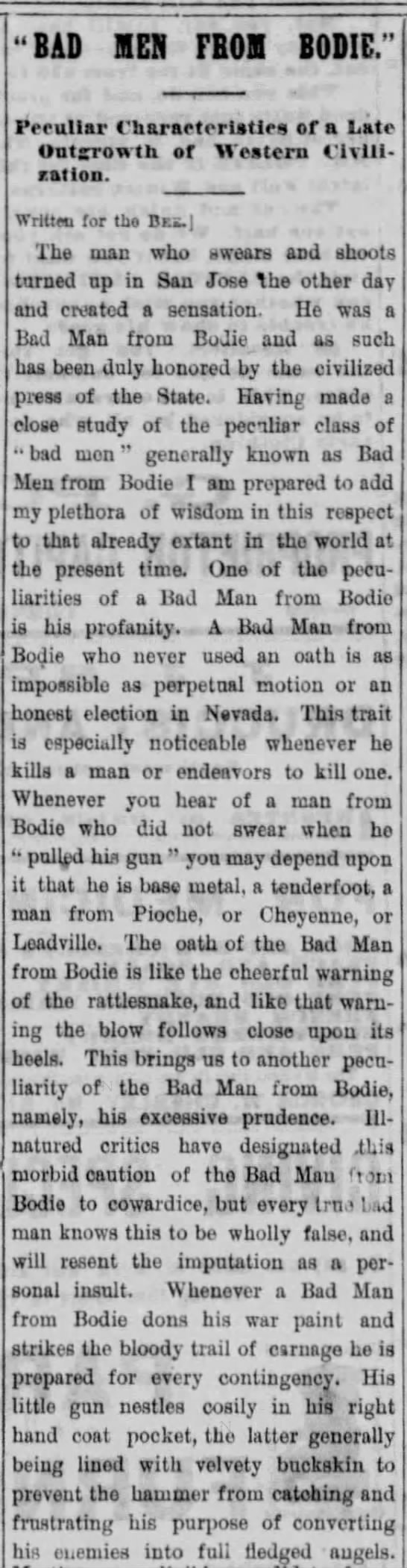 Bad Men From Bodie - 