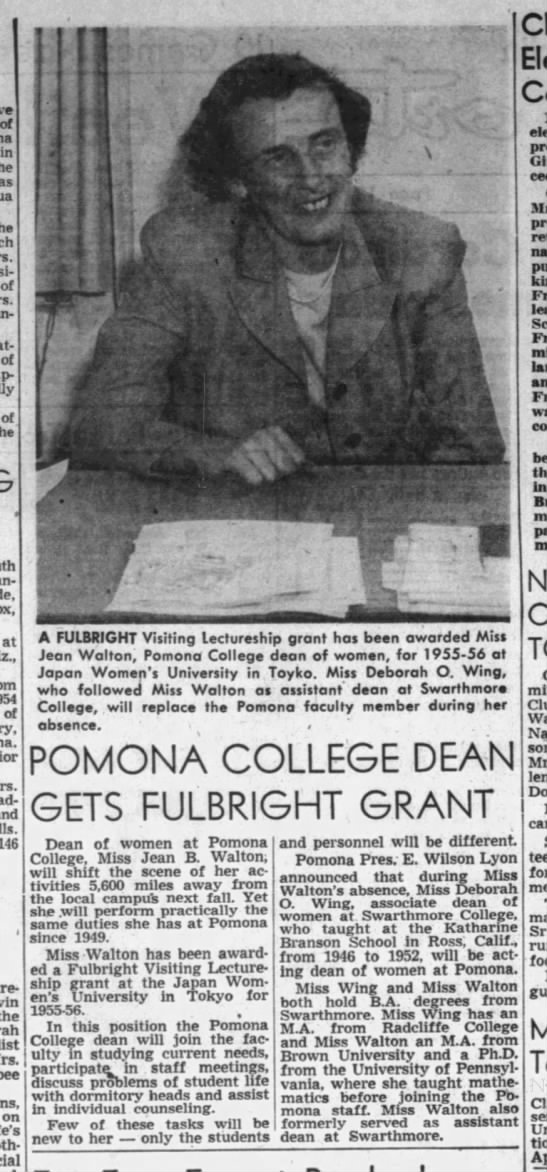 Pomona College Dean Gets Fulbright Grant - 