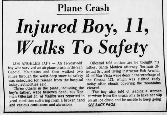 11-year-old boy walks to safety - 