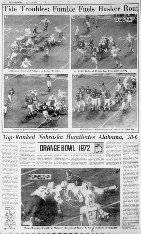 1972 Orange Bowl, Miami Herald 3 - 