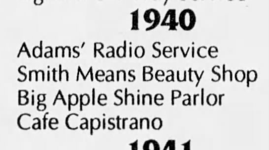 Big Apple Shine Parlor, in 1940 (1991). - 
