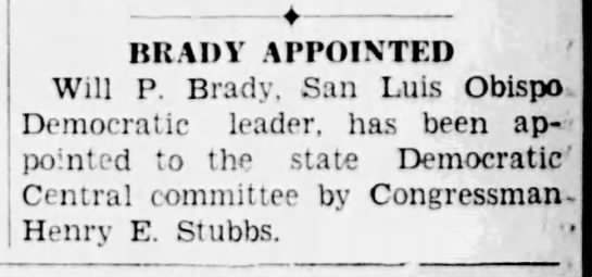 Brady Appointed - 