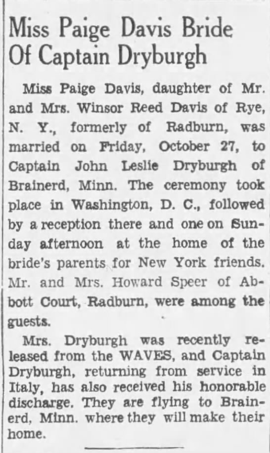 Marriage of Davis / Dryburgh - 