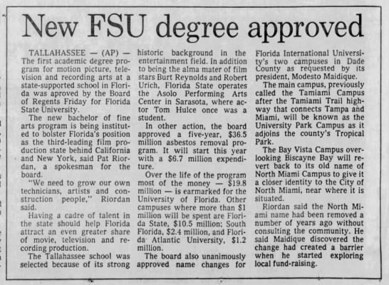 New FSU degree approved - 