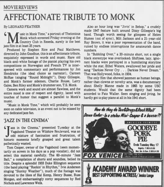 Affectionate Tribute to Monk - 