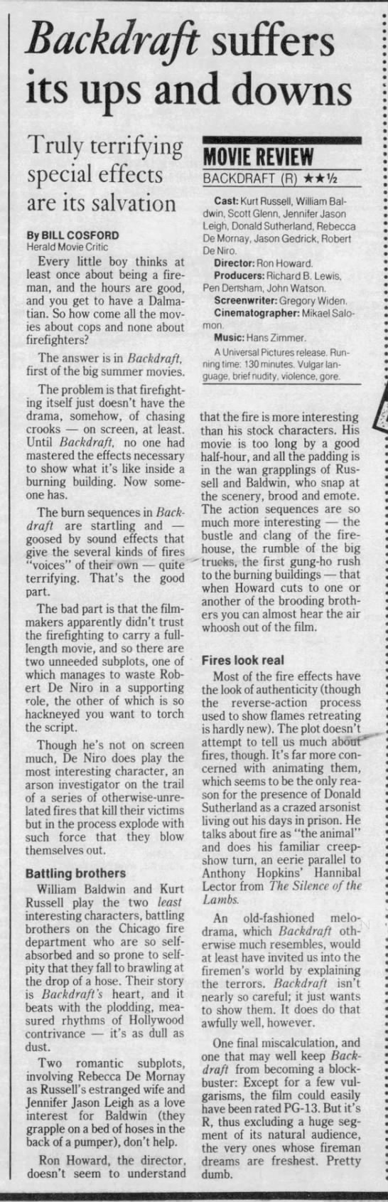 Miami Herald Backdraft review* - 