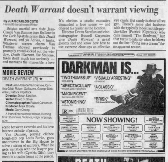 Death Warrant doesn't warrant viewing - 