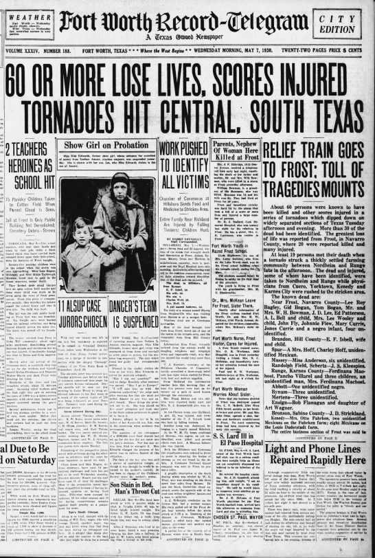 Severe Texas Storm - 1930 - 