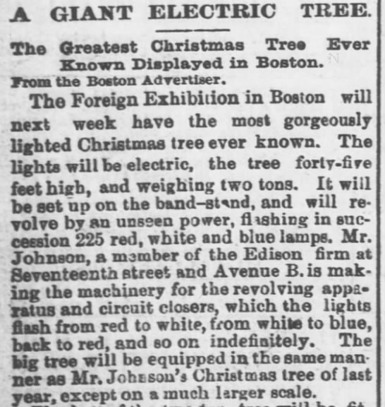 Electric Tree in Boston - 