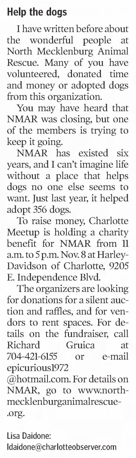 Help the dogs - 