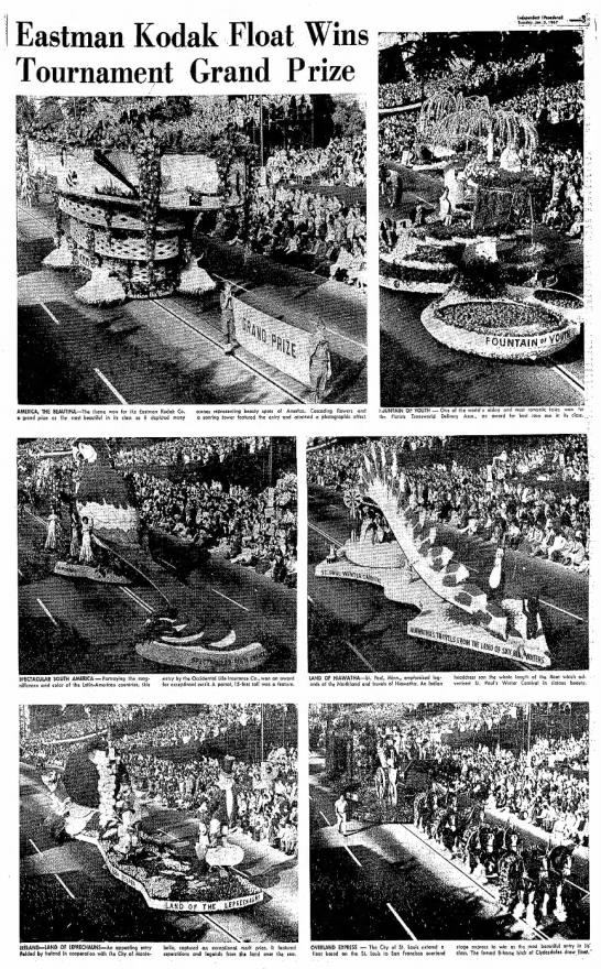 Floats from the 1967 Rose Parade - 