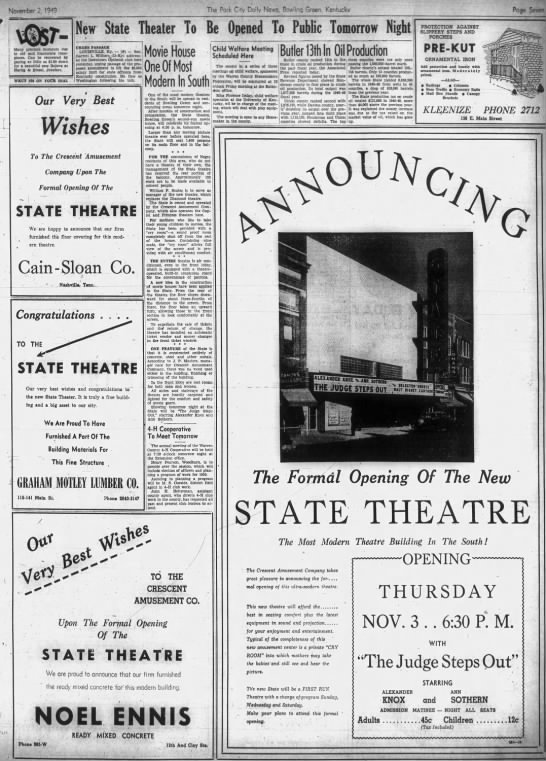 State theatre opening - 