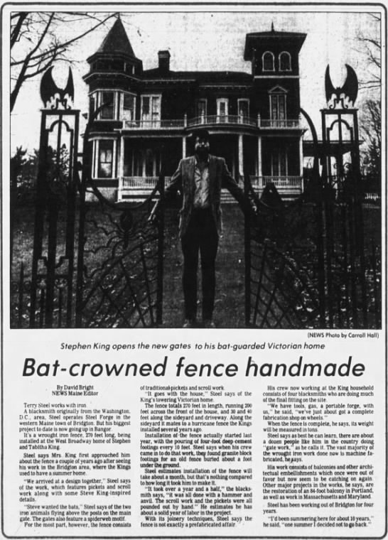 Stephen King house and gate - 