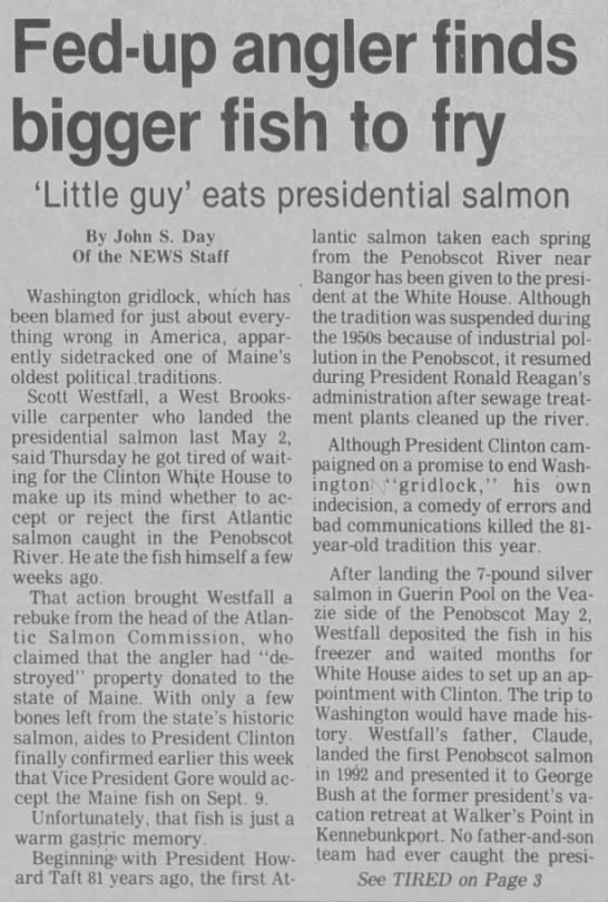 Clinton fish was eaten! - 