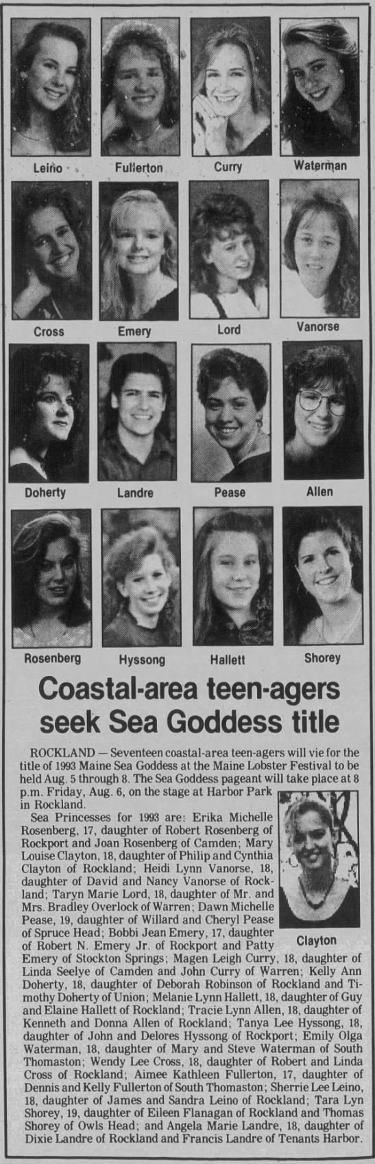 Sea Goddess Rockland 1993 - 