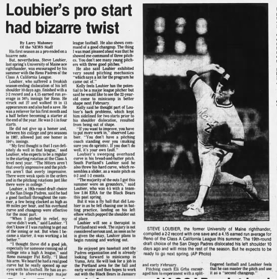 Steve Loubier - Aug. 25, 1987 - 