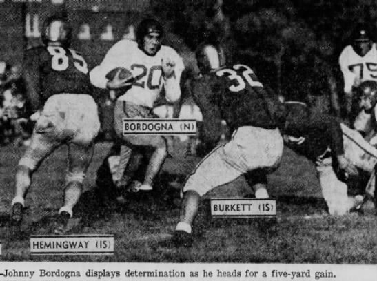 1951 John Bordogna photo, Nebraska vs Iowa State football - 