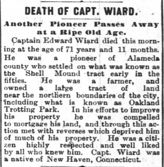 Death of Capt. Wiard.
Edward Wiard - 