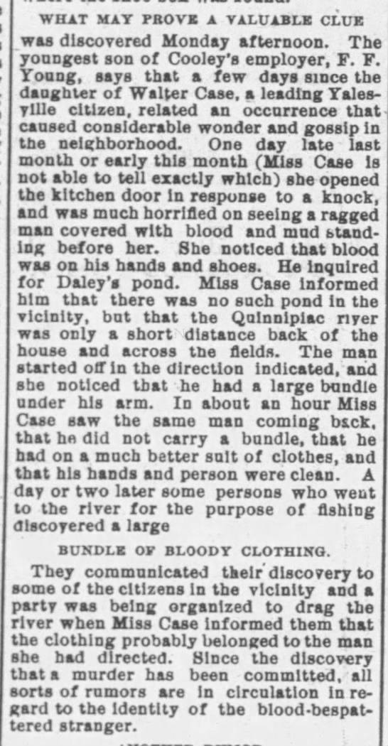 Woman's account of the bloody stranger - 