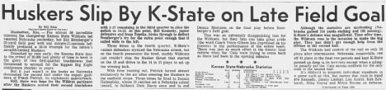 1967 Nebraska-Kansas State football, KC1 - 