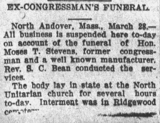 Ex-Congressman's Funeral - 