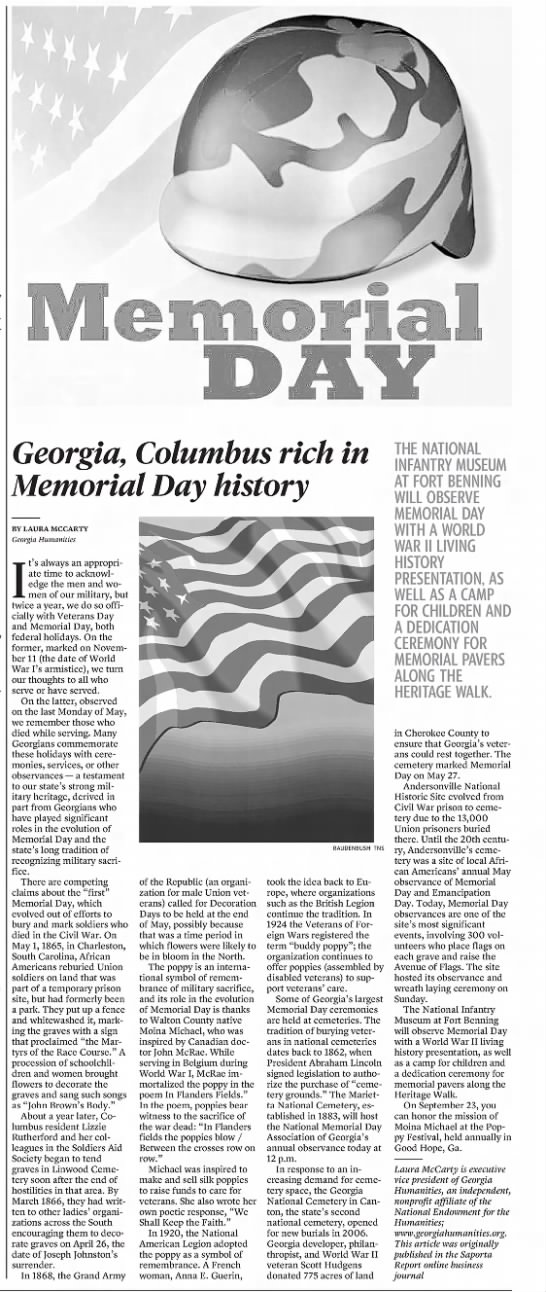 Columbus rich in Memorial Day history - 
