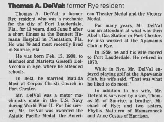 Obituary for Thomas A. Val (Aged 79) - 