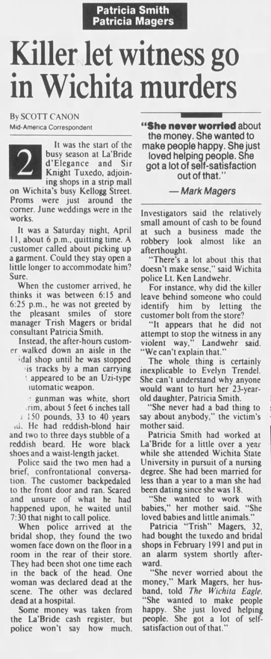 Killer let witness go in Wichita Murders - 