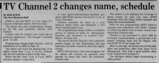 TV Channel 2 changes name, schedule - 