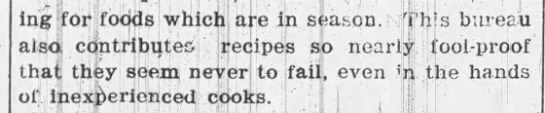 Aunt Sammy's recipes are "fool-proof" - 