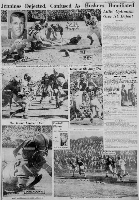 1957 Nebraska-Army football photos - 