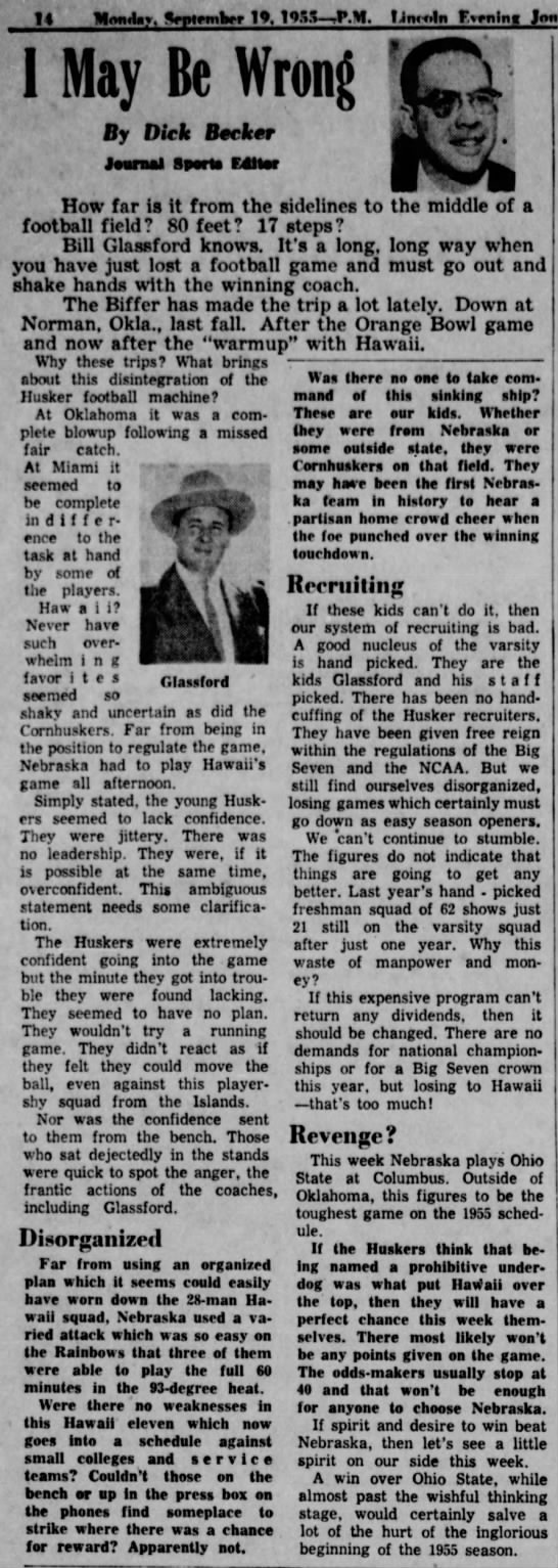 1955 Hawaii postgame commentary - 