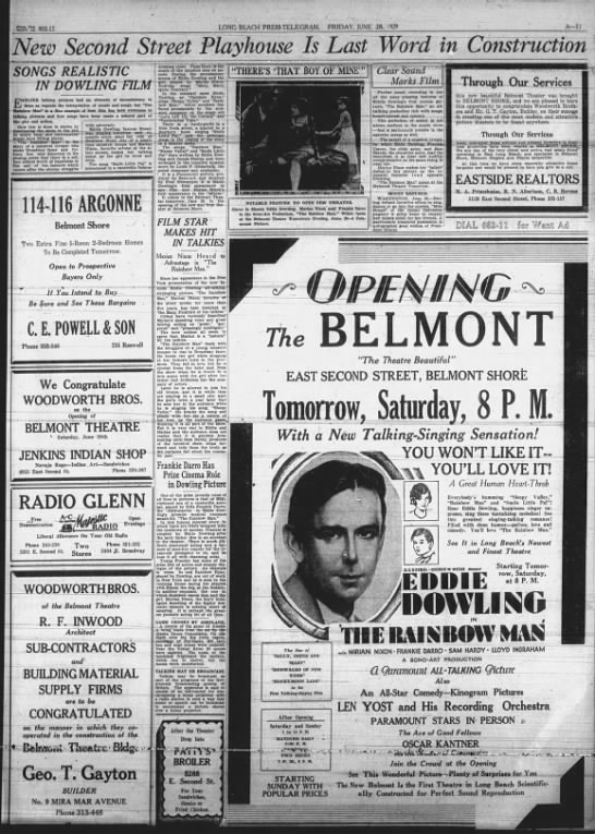 Belmont theatre opening - 