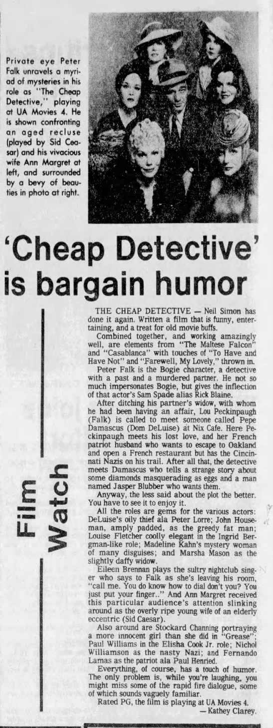 The Cheap Detective* - 