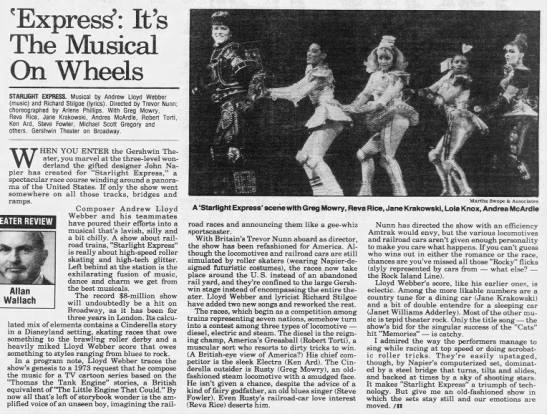 'Express': It's the Musical on Wheels/Allan Wallach - 