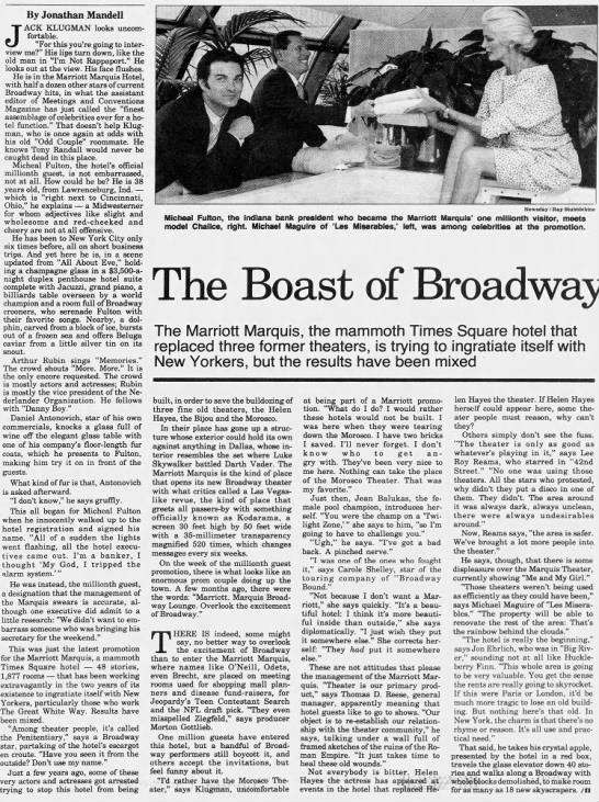 The Board of Broadway/Jonathan Mandell - 