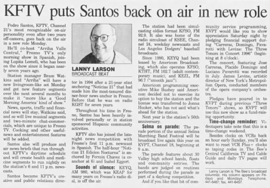 KFTV puts Santos back on air in new role - 